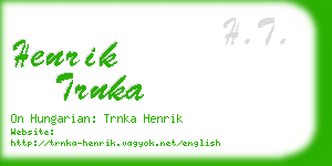 henrik trnka business card